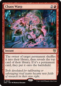 Chaos Warp - Commander: Aetherdrift (DRC) #48 - Rare Magic: The Gathering Trading Card