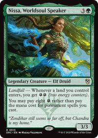 Nissa, Worldsoul Speaker - Commander: Aetherdrift (DRC) #13 - Rare Magic: The Gathering Trading Card