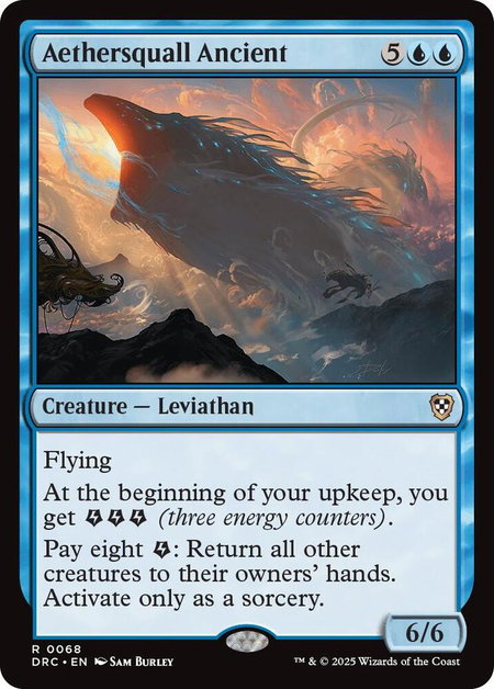 Aethersquall Ancient - Commander: Aetherdrift Magic: The Gathering trading card