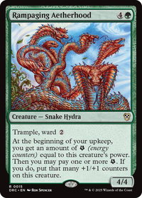 Rampaging Aetherhood - Commander: Aetherdrift (DRC) #15 - Rare Magic: The Gathering Trading Card
