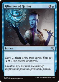 Glimmer of Genius - Commander: Aetherdrift (DRC) #78 - Uncommon Magic: The Gathering Trading Card
