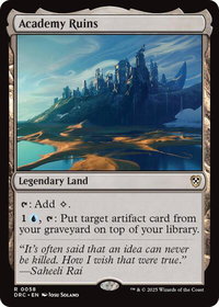 Academy Ruins - Commander: Aetherdrift (DRC) #58 - Rare Magic: The Gathering Trading Card