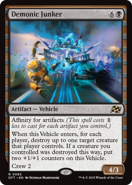 Demonic Junker - Aetherdrift Magic: The Gathering trading card