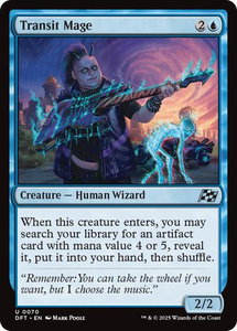 Transit Mage - Aetherdrift (DFT) #70 - Uncommon Magic: The Gathering Trading Card