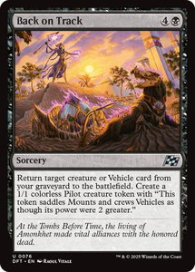 Back on Track - Aetherdrift (DFT) #76 - Uncommon Magic: The Gathering Trading Card