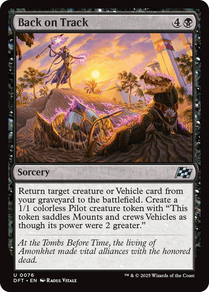Back on Track - Aetherdrift Magic: The Gathering trading card