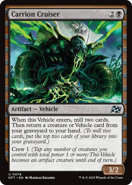 Carrion Cruiser - Aetherdrift Magic: The Gathering trading card
