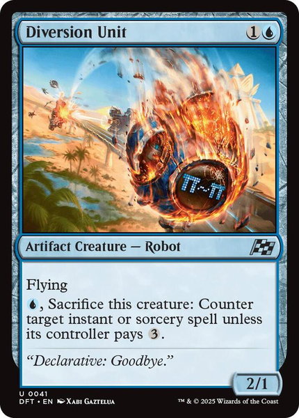 Diversion Unit - Aetherdrift Magic: The Gathering trading card