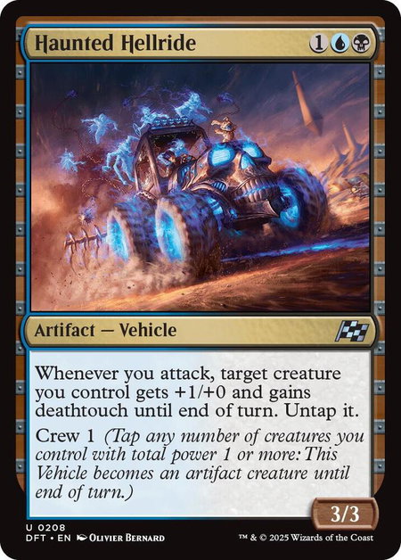 Haunted Hellride - Aetherdrift Magic: The Gathering trading card