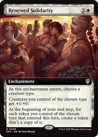 Renewed Solidarity (Extended Art) - Commander: Aetherdrift (DRC) #23 - Rare Magic: The Gathering Trading Card
