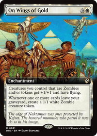 On Wings of Gold (Extended Art) - Commander: Aetherdrift (DRC) #21 - Rare Magic: The Gathering Trading Card