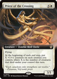 Priest of the Crossing (Extended Art) - Commander: Aetherdrift (DRC) #22 - Rare Magic: The Gathering Trading Card