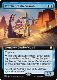 Prophet of the Scarab (Extended Art) - Commander: Aetherdrift (DRC) #25 - Rare Magic: The Gathering Trading Card