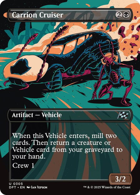 Carrion Cruiser (Borderless) - Aetherdrift Magic: The Gathering trading card