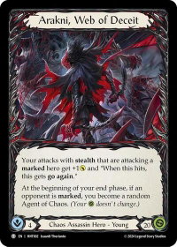Arakni, Web of Deceit // Cindra - The Hunted  #HNT002//HNT055 - Token Flesh and Blood Trading Card