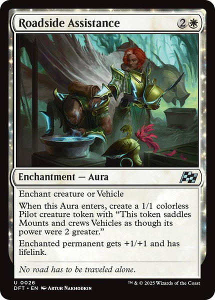 Roadside Assistance - Aetherdrift Magic: The Gathering trading card