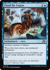 Flood the Engine - Aetherdrift (DFT) #42 - Common Magic: The Gathering Trading Card