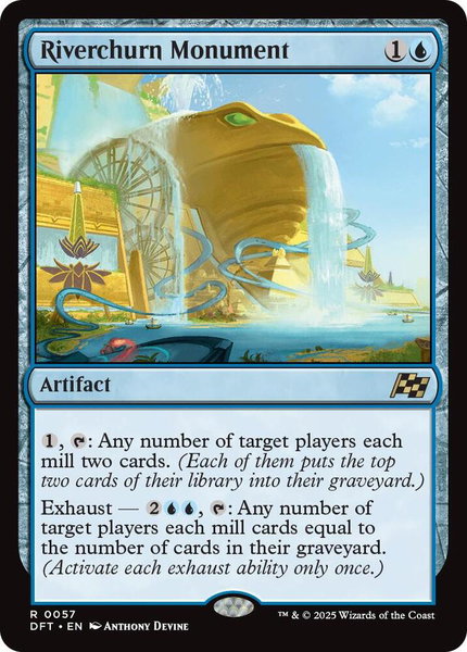 Riverchurn Monument trading card from Aetherdrift Riverchurn Monument - Aetherdrift Magic: The Gathering trading card
