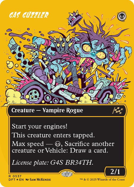 Gas Guzzler (Borderless) (First-Place Foil) - Aetherdrift Magic: The Gathering trading card