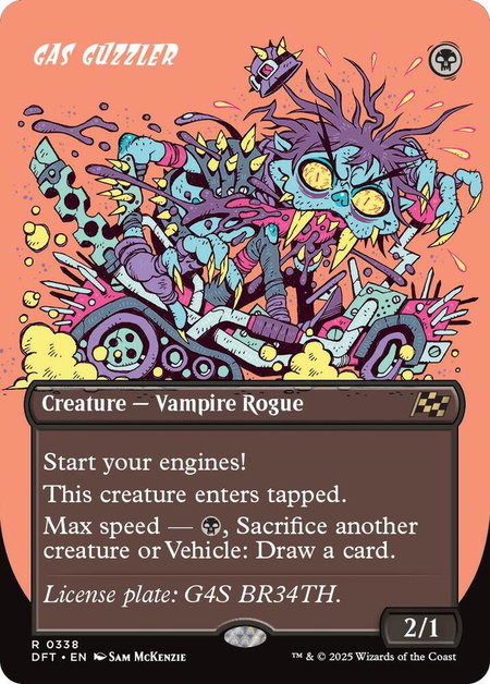 Gas Guzzler (Borderless) - Aetherdrift Magic: The Gathering trading card