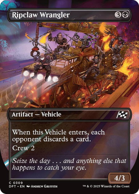Ripclaw Wrangler (Borderless) - Aetherdrift Magic: The Gathering trading card