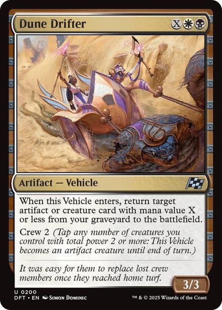 Dune Drifter - Aetherdrift Magic: The Gathering trading card