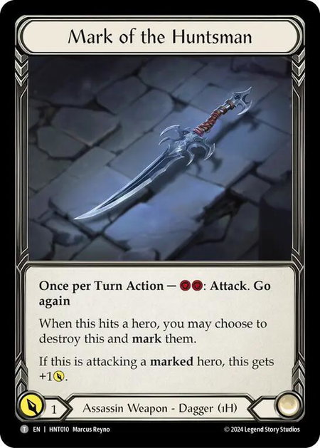 Mark of the Huntsman // Kunai of Retribution - The Hunted Flesh and Blood trading card