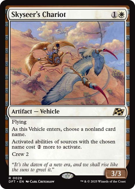 Skyseer's Chariot - Aetherdrift Magic: The Gathering trading card
