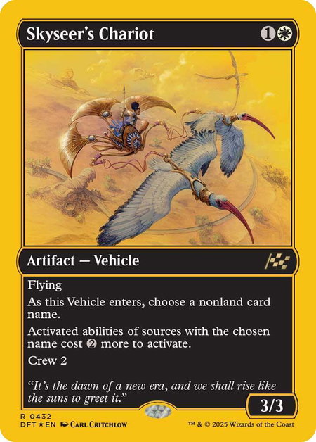 Skyseer's Chariot (First-Place Foil) - Aetherdrift Magic: The Gathering trading card