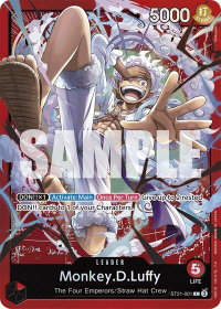 Monkey.D.Luffy (001) - Starter Deck EX: Gear 5 (ST21) #ST21-001 - Leader One Piece Trading Card