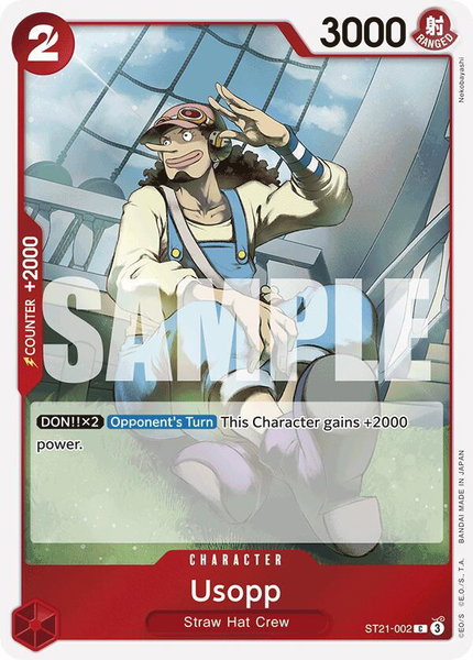 Usopp trading card from Starter Deck EX: Gear 5 Usopp - Starter Deck EX: Gear 5 One Piece trading card