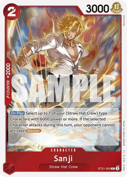 Sanji trading card from Starter Deck EX: Gear 5 Sanji - Starter Deck EX: Gear 5 One Piece trading card