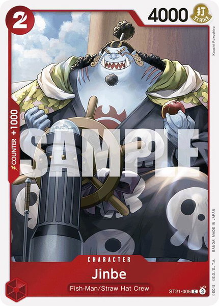 Jinbe trading card from Starter Deck EX: Gear 5 Jinbe - Starter Deck EX: Gear 5 One Piece trading card