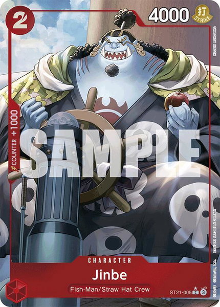 Jinbe (Parallel) trading card from Starter Deck EX: Gear 5 Jinbe (Parallel) - Starter Deck EX: Gear 5 One Piece trading card