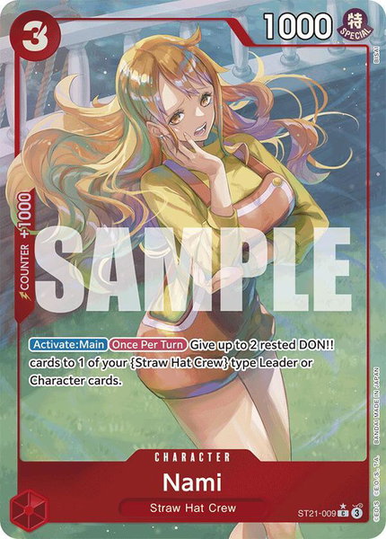 Nami (Parallel) trading card from Starter Deck EX: Gear 5 Nami (Parallel) - Starter Deck EX: Gear 5 One Piece trading card