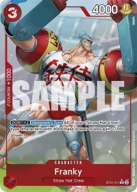 Franky (Parallel) - Starter Deck EX: Gear 5 (ST21) #ST21-011 - Common One Piece Trading Card