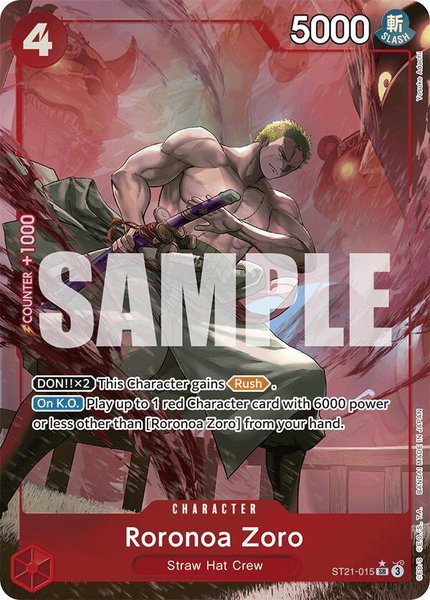 Roronoa Zoro (Parallel) trading card from Starter Deck EX: Gear 5 Roronoa Zoro (Parallel) - Starter Deck EX: Gear 5 One Piece trading card