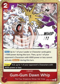 Gum-Gum Dawn Whip - Starter Deck EX: Gear 5 (ST21) #ST21-016 - Common One Piece Trading Card