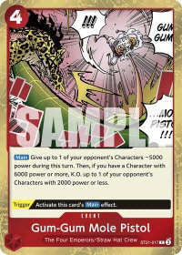 Gum-Gum Mole Pistol - Starter Deck EX: Gear 5 (ST21) #ST21-017 - Common One Piece Trading Card