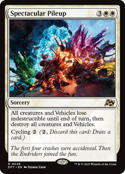 Spectacular Pileup trading card from Aetherdrift Spectacular Pileup - Aetherdrift Magic: The Gathering trading card