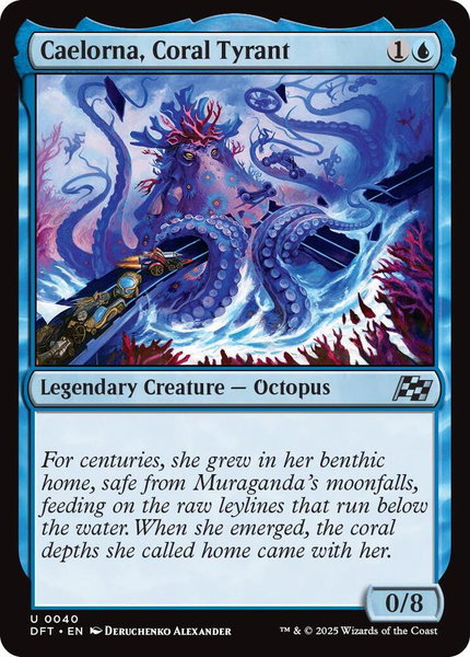 Caelorna, Coral Tyrant - Aetherdrift Magic: The Gathering trading card