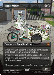 Bone Miser (Borderless) - Special Guests (SPG) #87 - Mythic Rare Magic: The Gathering Trading Card