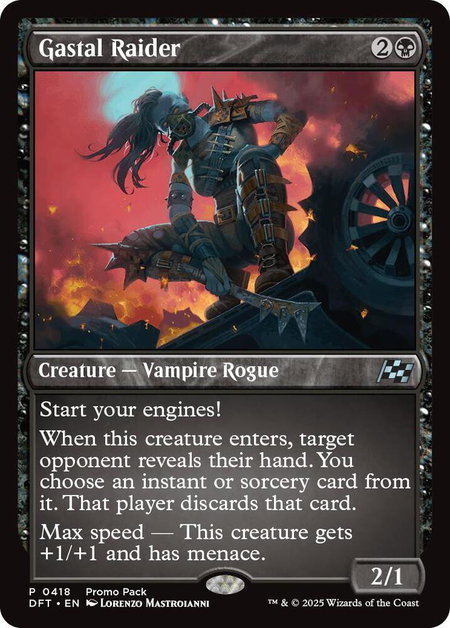 Gastal Raider trading card from Promo Pack: Aetherdrift Gastal Raider - Promo Pack: Aetherdrift Magic: The Gathering trading card