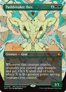 Pathbreaker Ibex (Borderless) - Special Guests (SPG) #91 - Mythic Rare Magic: The Gathering Trading Card