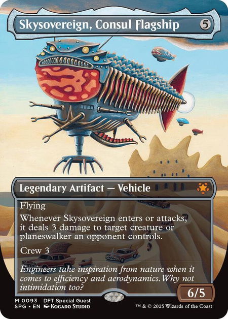 Skysovereign, Consul Flagship (Borderless) trading card from Special Guests Skysovereign, Consul Flagship (Borderless) - Special Guests Magic: The Gathering trading card