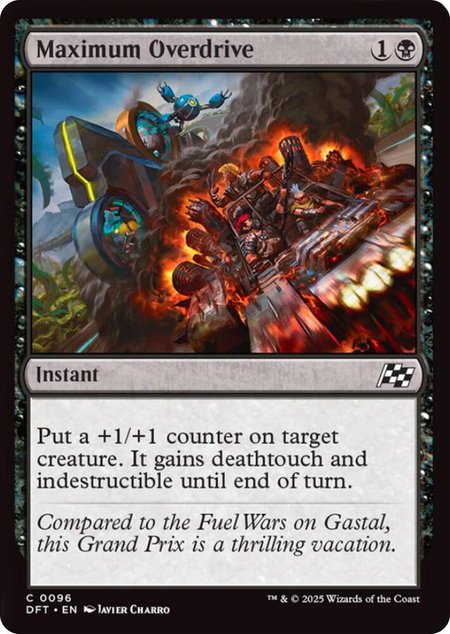 Maximum Overdrive - Aetherdrift Magic: The Gathering trading card