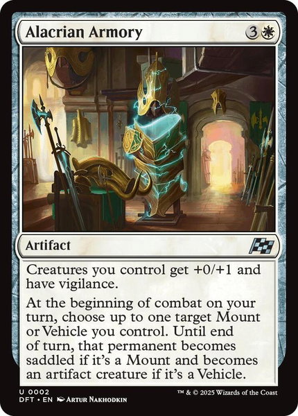 Alacrian Armory - Aetherdrift Magic: The Gathering trading card