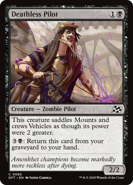 Deathless Pilot - Aetherdrift Magic: The Gathering trading card