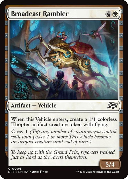 Broadcast Rambler - Aetherdrift Magic: The Gathering trading card