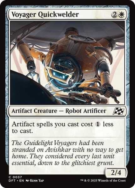Voyager Quickwelder - Aetherdrift Magic: The Gathering trading card